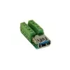 EXSYS EX-49060 Adaptador USB 3.0 conector hembra de 10 pines a terminal block