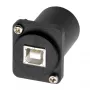 EXSYS EX-49157 Adaptador de montaje tipo D USB 2.0, USB-B conector hembra a USB-A conector hembra
