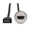 EXSYS EX-49180 Adaptador HDMI de montaje en panel metálico, conector hembra a conector macho, 30 cm