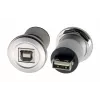 EXSYS EX-49193 Adaptador USB 2.0 de montaje en panel metálico USB-B conector hembra a USB-A conector hembra