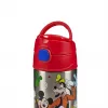 THERMOS FUNTAINER botella isotérmica con pajita, Disney Mickey, 0,35 L, acero inoxidable, tapa de PP 4113.411.035