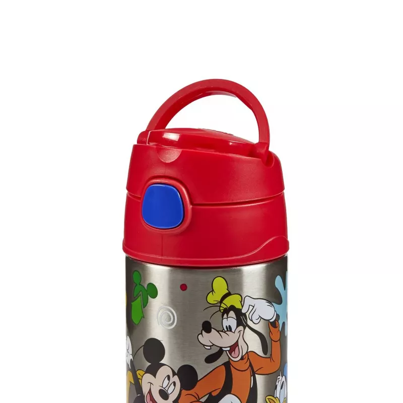 THERMOS FUNTAINER botella isotérmica con pajita, Disney Mickey, 0,35 L, acero inoxidable, tapa de PP 4113.411.035