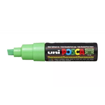 POSCA PC-8K rotulador de pigmento verde neón punta biselada 8,0 mm PC8K V FLUO
