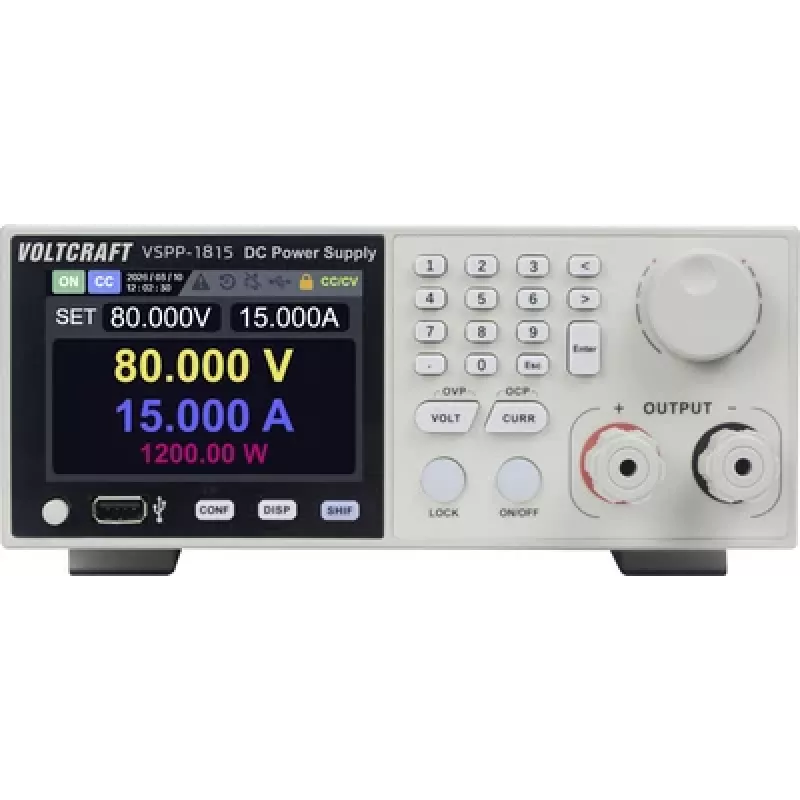 VOLTCRAFT VSPP-1815 Fuente de alimentación de laboratorio para rack, 0-150 V/DC, 0-30 A, 1800 W, programable, USB/RS-485/LAN VC-18673200