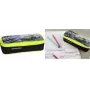FABER-CASTELL EBERHARD FABER Estuche Race Car, negro/amarillo neón poliéster, compartimento principal grande, compartimento con cremallera 577575