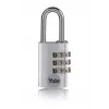 Yale YE3CB/38/131/1/S Candado de combinación de 38 mm plateado