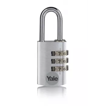 Yale YE3CB/38/131/1/S Candado de combinación de 38 mm plateado
