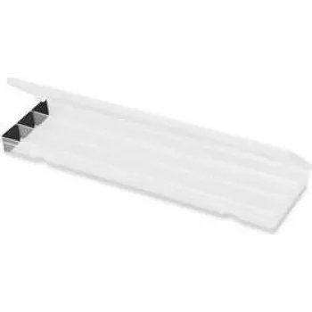 DEFLECTO 29509EU Caja de almacenamiento transparente de polipropileno con tapa para bolígrafos, lápices, pinceles y material de manualidades