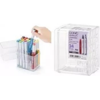 COPIC Expositor de sobremesa de acrílico para 24 rotuladores Classic, transparente, vacío (20075D24)