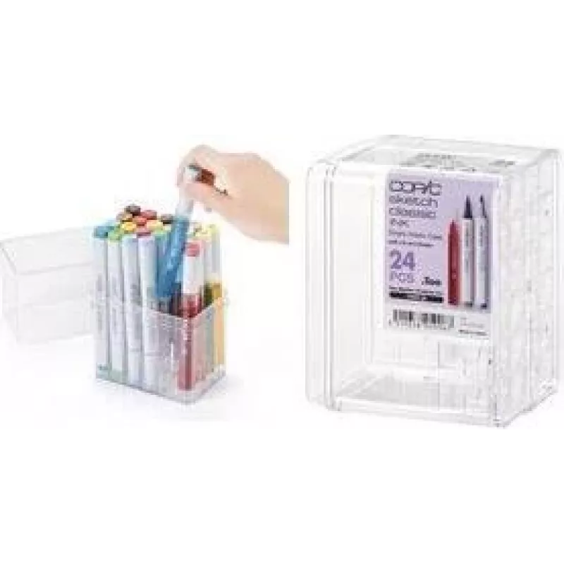 COPIC Expositor de sobremesa de acrílico para 24 rotuladores Classic, transparente, vacío (20075D24)