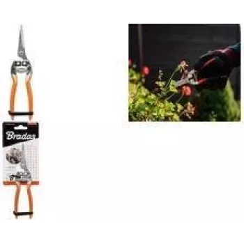 Bradas V-SERIES Tijeras de jardín de bypass con cuchilla recta de acero inoxidable, naranja, 1 ud. (KT-V1020)