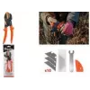 Bradas V-SERIES Tijeras de jardín multifunción con cuchilla de yunque intercambiable, naranja, 1 ud. (KT-V1)