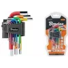 Bradas set de 9 llaves Allen, acero S2, multicolor, métrico 1,5-10mm, forma en L, codificado por colores, DIY-HKH42-SH/B