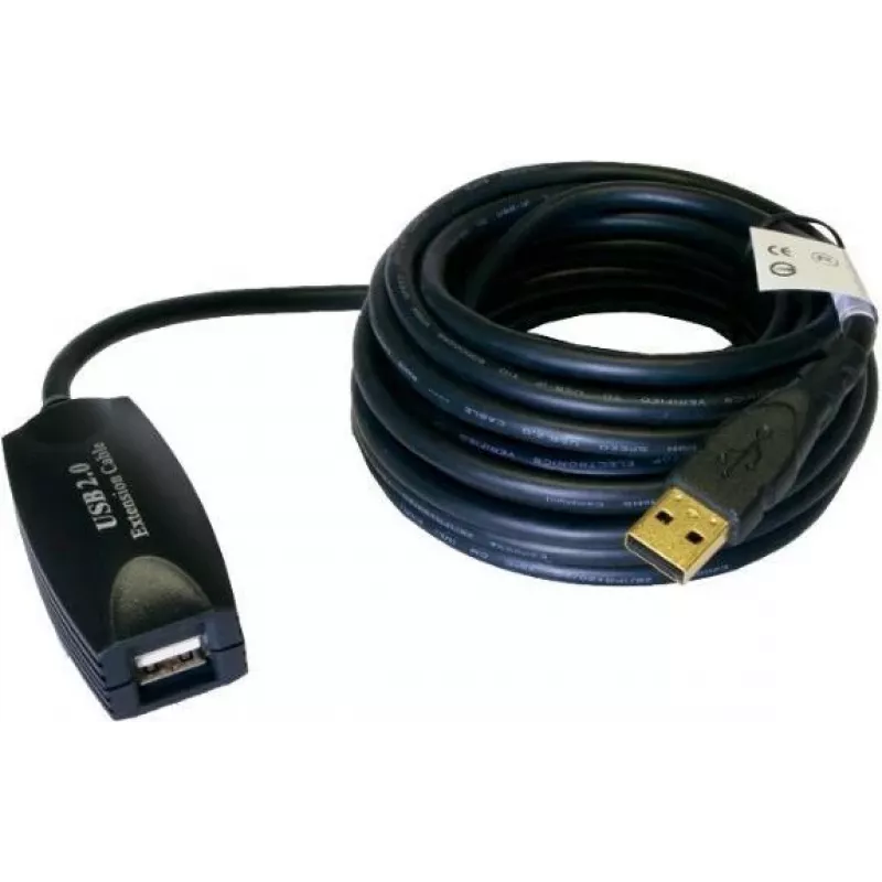 EXSYS EX-1401 cable alargador activo USB 2.0 de 5m conector USB-A macho a hembra con regeneración de señal