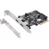 EXSYS EX-12001-2 adaptador PCIe x2 Low-Profile USB 3.2 Gen 2x2