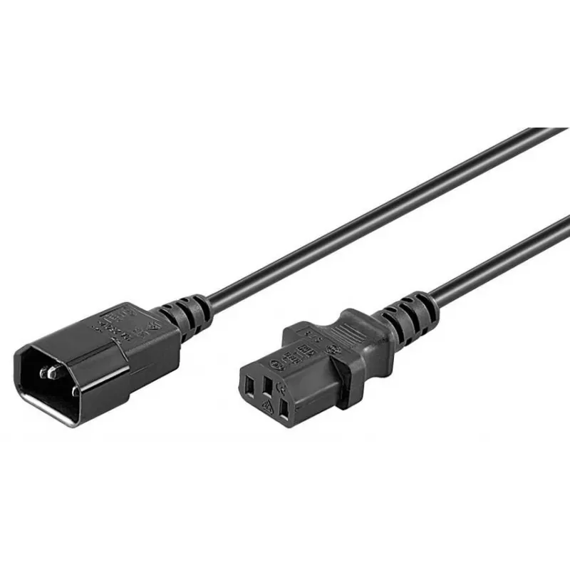 MicroConnect PE1413BL18 cable de alimentación C14 a C13 1,8 m negro