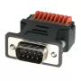EXSYS EX-49110 adaptador DB9 macho a bloque de terminales de 9 pines con pulsador