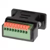 EXSYS EX-49110 adaptador DB9 macho a bloque de terminales de 9 pines con pulsador