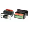EXSYS EX-49111 adaptador D-Sub hembra de 9 pines a bloque de terminales de 9 pines con pulsador, gris