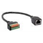 EXSYS EX-49120 cable adaptador RJ45 hembra a bloque de terminales de 8 pines, CAT.6, 30 cm, con pulsador