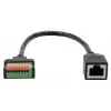 EXSYS EX-49120 cable adaptador RJ45 hembra a bloque de terminales de 8 pines, CAT.6, 30 cm, con pulsador