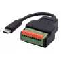 EXSYS EX-49125 cable adaptador USB-C macho a bloque de terminales de 10 pines con pulsador, 15 cm, USB 3.2 Gen 1