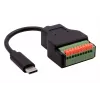 EXSYS EX-49125 cable adaptador USB-C macho a bloque de terminales de 10 pines con pulsador, 15 cm, USB 3.2 Gen 1