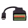 EXSYS EX-49125 cable adaptador USB-C macho a bloque de terminales de 10 pines con pulsador, 15 cm, USB 3.2 Gen 1