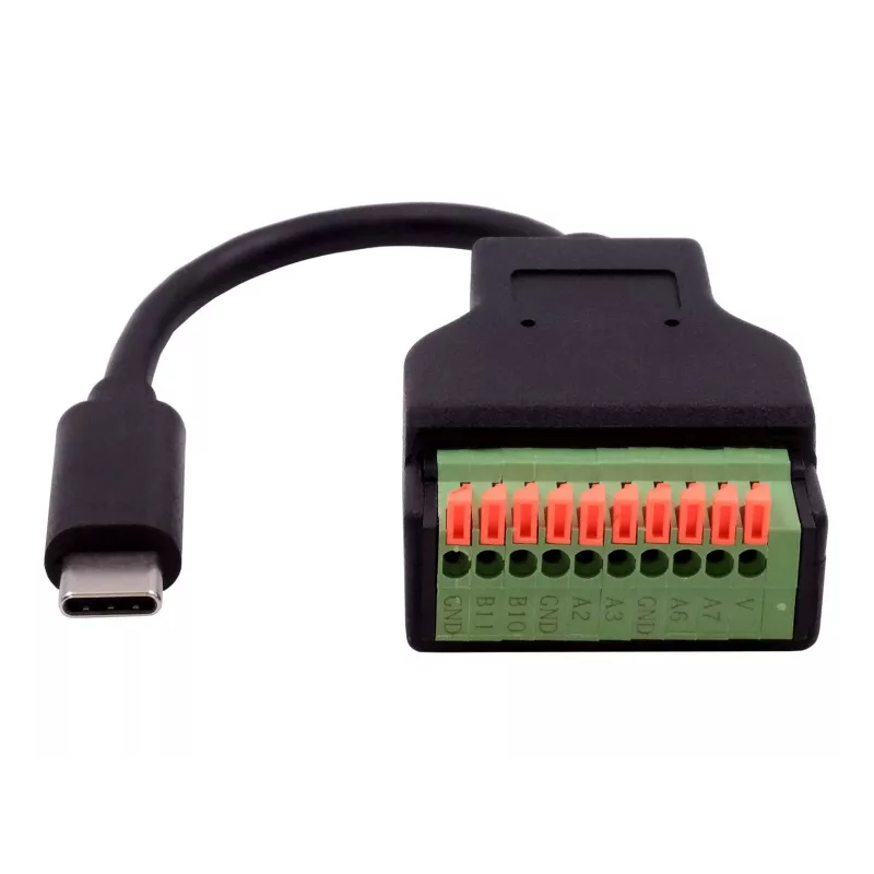 EXSYS EX-49125 cable adaptador USB-C macho a bloque de terminales de 10 pines con pulsador, 15 cm, USB 3.2 Gen 1