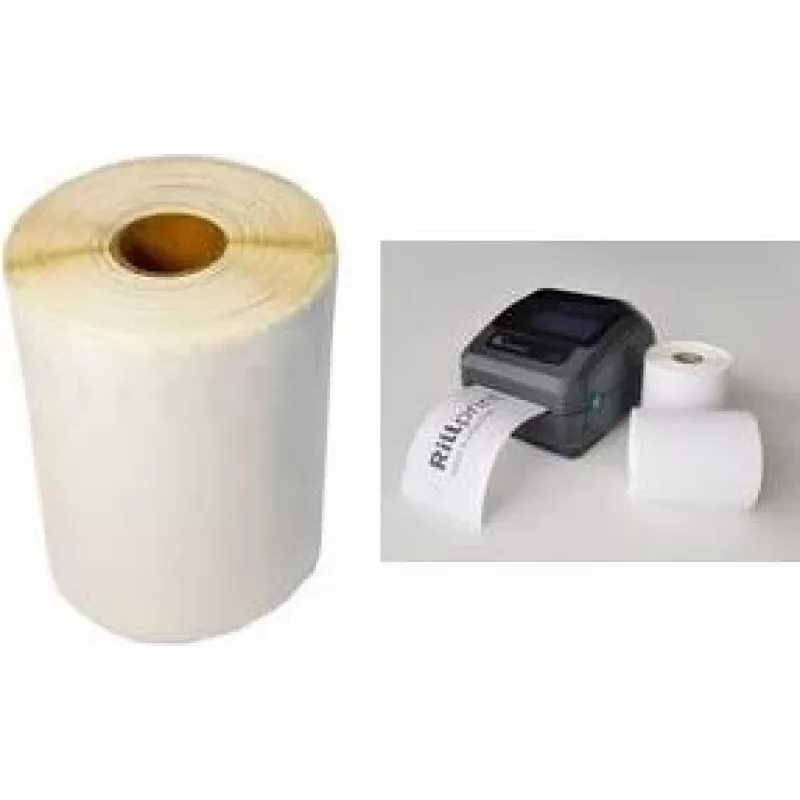 RILLPRINT 57 x 32 mm etiquetas térmicas directas de polipropileno blancas para impresoras Zebra, adhesivo permanente, 1 rollo, 1000 etiquetas 85334