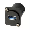 EXSYS EX-49154 Adaptador D-Tipo USB-A hembra a hembra 90°, USB 3.2 Gen 1