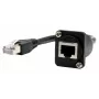 EXSYS Cable adaptador D-Tipo RJ45 hembra a macho, CAT.5e, 20 cm, negro EX-49159