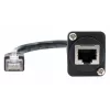 EXSYS Cable adaptador D-Tipo RJ45 hembra a macho, CAT.5e, 20 cm, negro EX-49159