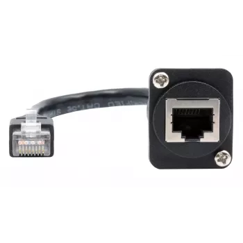 EXSYS Cable adaptador D-Tipo RJ45 hembra a macho, CAT.5e, 20 cm, negro EX-49159