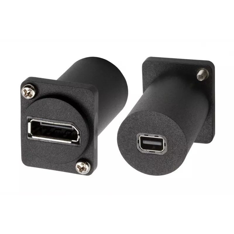EXSYS EX-49170 Adaptador de montaje DisplayPort a Mini DisplayPort hembra, 4K UHD