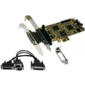 EXSYS EX-44344 Tarjeta PCI-Express Multi-I/O 2S/2P con cable Octopus, RS232 y IEEE1284