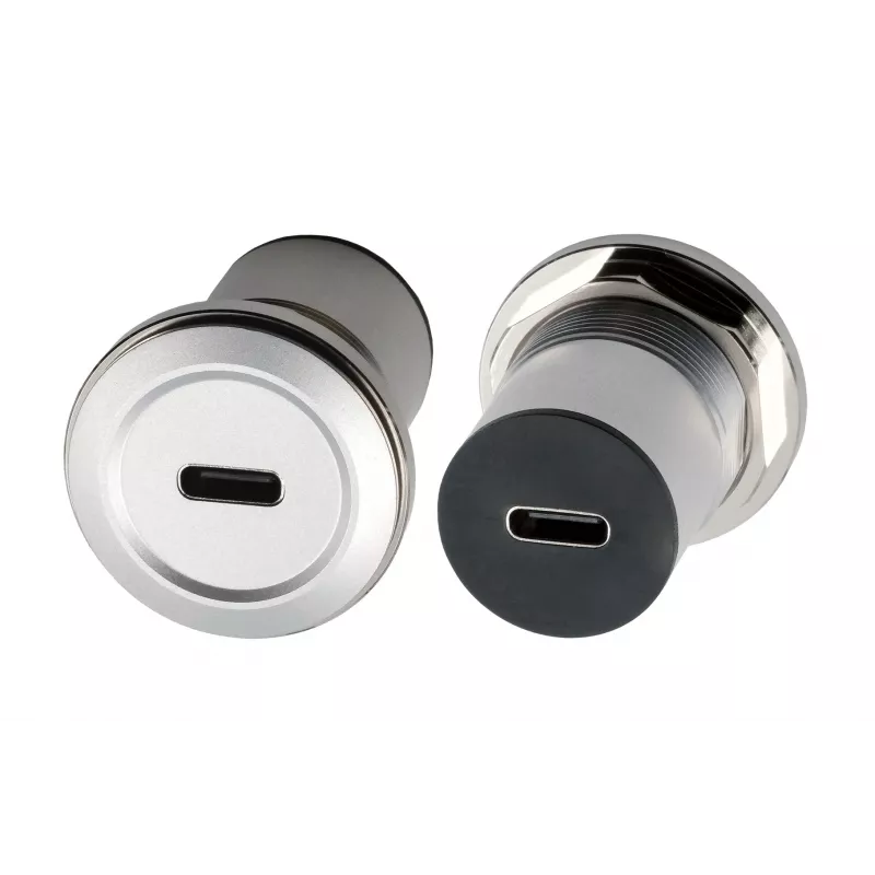 EXSYS EX-49195 Adaptador de montaje USB-C hembra a USB-C hembra, metal, USB 3.2 Gen 1