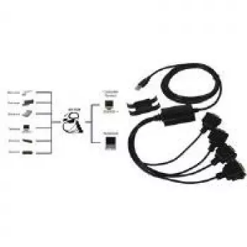 EXSYS EX-1324 Adaptador USB 2.0 a 4 puertos RS-232 serie, carcasa metálica, chipset FTDI, 921,6 Kbps, conector DB9