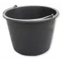 Bradas KTW20 Cubo de obra 20 L PVC negro redondo con asa metálica y escala de volumen