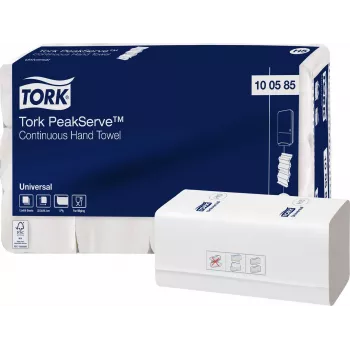 TORK PeakServe® Continuous™ Toalla de manos H5 Interfold, 1 capa, blanco, 4920 toallitas (100585)