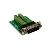 EXSYS EX-49010 adaptador de conector hembra D-SUB de 15 pines a bloque de terminales de 16 pines, verde/plata