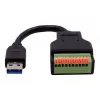 EXSYS EX-49127 cable adaptador USB-A macho a bloque de terminales de 10 pines con pulsador, USB 3.2 Gen 1, 15 cm