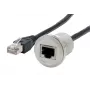 EXSYS EX-49184 cable adaptador de montaje en panel, RJ45 hembra a macho, 30 cm, apantallado, metal