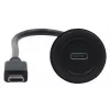EXSYS EX-49222 cable adaptador de montaje en panel USB-C, USB 3.2 Gen 2, 10Gbps, 100W PD, 30cm