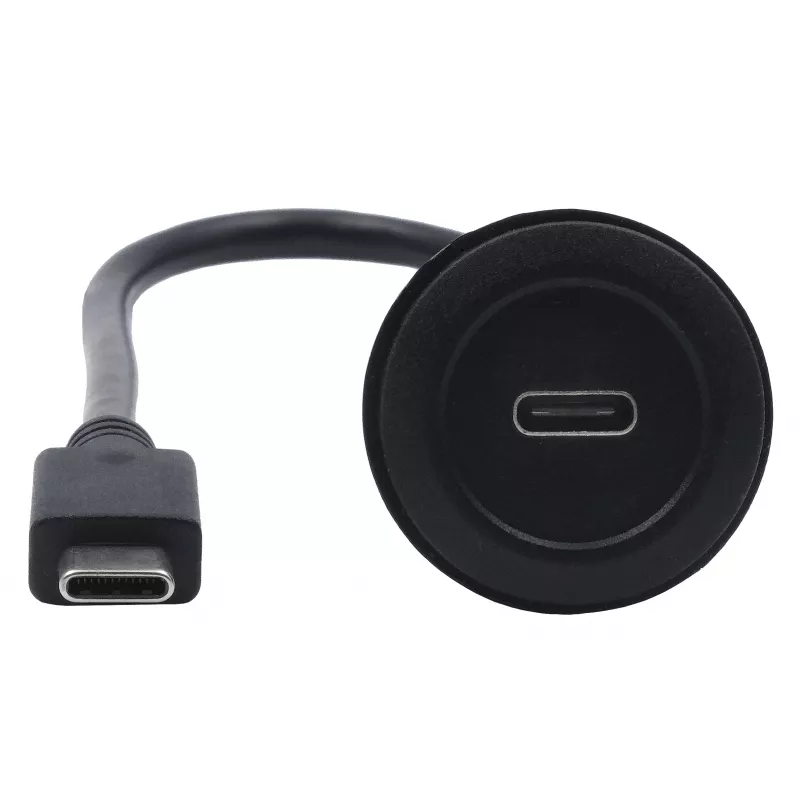 EXSYS EX-49222 cable adaptador de montaje en panel USB-C, USB 3.2 Gen 2, 10Gbps, 100W PD, 30cm