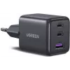 UGREEN 30W Cargador rápido GaN II de 3 puertos USB-A y 2 x USB-C Negro (55536)