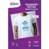 Avery Papel de transferencia para camisetas A4 blanco para tejidos claros, impresora láser, 15 hojas (C9403-15)
