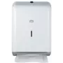 Tork Elevation dispensador de toallas de papel plegadas de metal, blanco, sistema H2, plegado Z/C/V, indicador de recambio, cerradura con llave, montaje en pared 208140