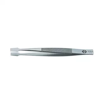 C.K Tools T2364 pinzas industriales 120 mm acero inoxidable punta fina recta antimagnéticas resistentes a los ácidos