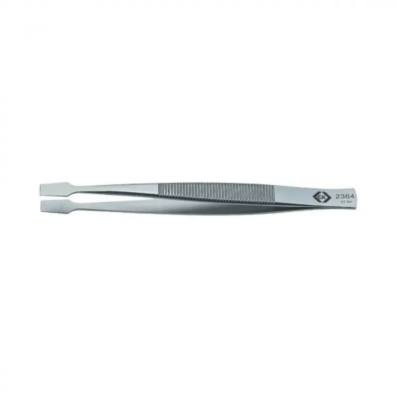 C.K Tools T2364 pinzas industriales 120 mm acero inoxidable punta fina recta antimagnéticas resistentes a los ácidos